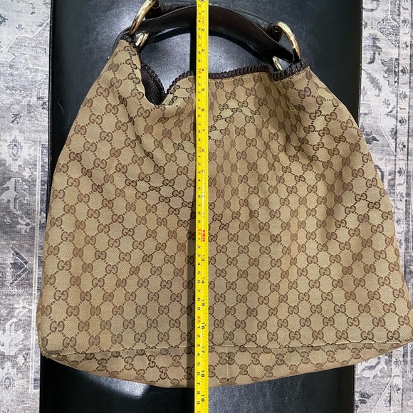 Authentic Gucci GG Canvas Horsebit Large Hobo - Picture 11 of 15